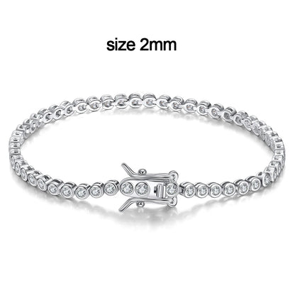 Mary 3mm Round Moissanite Tennis Bracelet