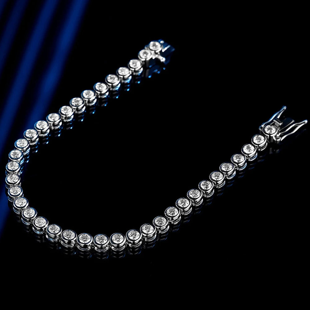 Mary 3mm Round Moissanite Tennis Bracelet