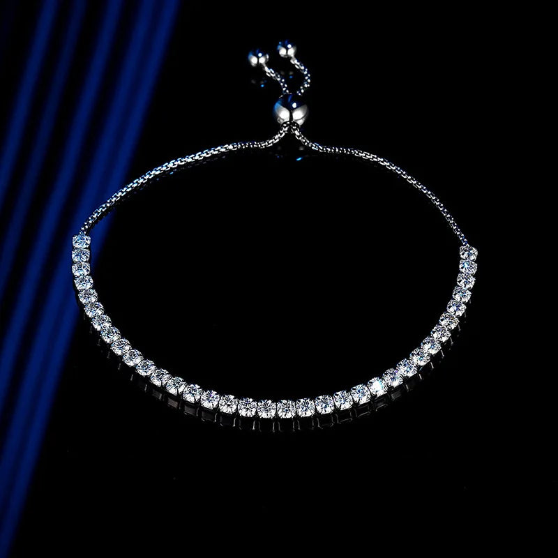 Nana 3mm 3.5cttw Moissanite Adjustable Bracelet