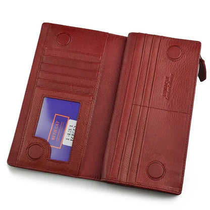 Esmeralda Wallets 100% Cow Leather Card Holders Genuine Leather